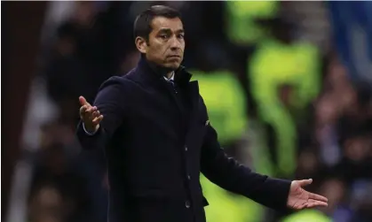  ?? Photograph: Lee Smith/Action Images/Reuters ?? Giovanni van Bronckhors­t departs Rangers after a year in charge.