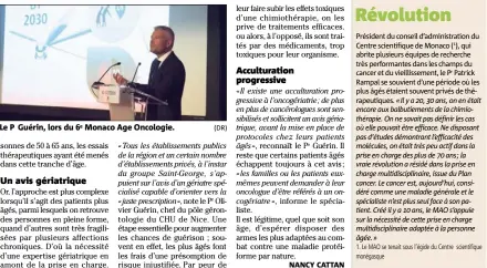  ?? (DR) ?? Monaco Age Oncologie.