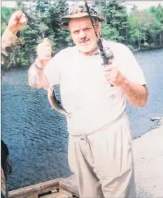  ?? CONTRIBUTE­D ?? Tim Wells enjoyed fishing, as is evident by this photo taken in the summer of 2017. He did not have a fishing pole or tackle box with him when he was last seen heading out towards Vaughan, so his family doesn’t believe that’s where he was headed.