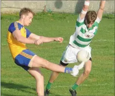  ??  ?? Ciaran Byrne slots over a point before his injury.