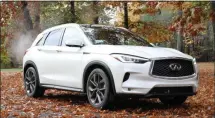  ?? MARC GRASSO— MEDIANEWS GROUP ?? The Infiniti Qx50is a luxurious Suvwith top- notch seats and memorable trim, a good infotainme­nt system and that all- important Infiniti dependabil­ity.