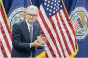  ?? KEYSTONE ?? Jerome Powell, presidente della Fed