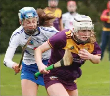 ??  ?? Emma Dempsey on the move for the Wexford Minors during their 1-8 to 0-9 loss to Waterford in Tara Rocks on February 22.