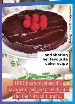  ??  ?? …and sharing her favourite cake recipe