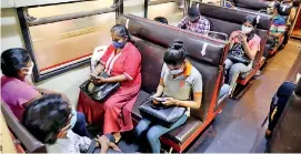  ??  ?? Sri Lanka Railways (SLR) started operating 27 trains this week for those reporting to work. Pic by M.A. Pushpa Kumara