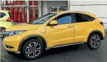  ?? ROB MAETZIG/STUFF ?? This is the hybrid version of the Honda Vezel, which is the Japanese specificat­ion equivalent of our HRV.