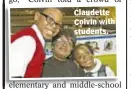  ??  ?? Claudette Colvin with students.