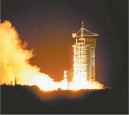  ??  ?? The Micius satellite launching in China’s Gansu province last year.