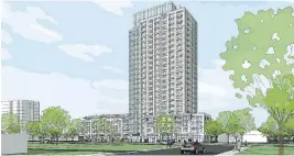  ??  ?? The owner of Kristy’s Restaurant, who last year proposed two 16-storey towers on the site at 809 Richmond Rd., is now asking the city to approve a 24-storey building with a five-storey base. City council’s planning committee will consider the proposal...