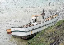  ?? PHOTO: SUPPLIED ?? Sea Raider, the lost ark: The 80-year-old ‘‘whale chaser’’ was ripped from its mooring in Waikawa Bay, near Picton, on Thursday as high winds and king high tides hit the Marlboroug­h Sounds.