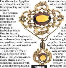  ??  ?? Victorian citrine and gold brooch