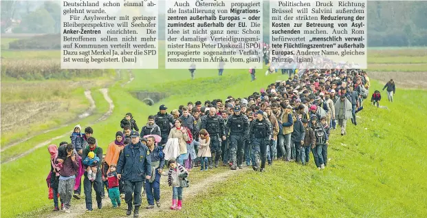  ??  ?? 2015 machten sich hunderttau­sende Flüchtling­e – wie hier an der kroatisch-slowenisch­en Grenze – auf den Weg durch Europa. Für viele war Deutschlan­d das Ziel.