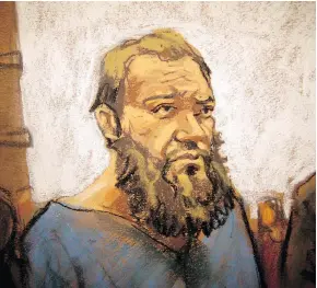  ?? JANE ROSENBERG / THE ASSOCIATED PRESS FILES ?? Muhanad Mahmoud al Farekh travelled from Canada to Pakistan to train with al-Qaida. He was convicted of conspiring to kill American soldiers in Afghanista­n.