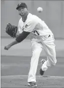  ?? THE ASSOCIATED PRESS ?? Pirates starter Francisco Liriano delivers a first-inning pitch during Wednesday’s win over the Los Angeles Dodgers in Pittsburgh. Liriano struck out four and walked two.