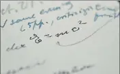  ?? AP ?? The letter written by Albert Einstein, in which he wrote out his famous E = mc2 equation