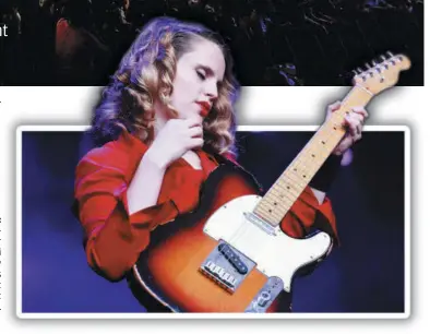  ??  ?? English rose:
Singersong­writer anna Calvi seems nearly possessed as she gets caught in the moment
on stage.