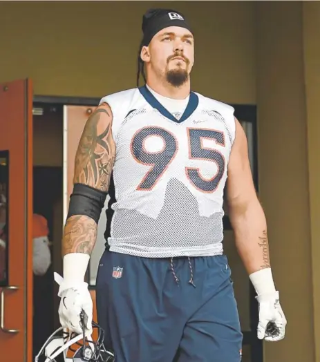  ?? Joe Amon, The Denver Post ?? Broncos defensive end Derek Wolfe remains plenty aggressive, but he is channeling that into being a team leader.
