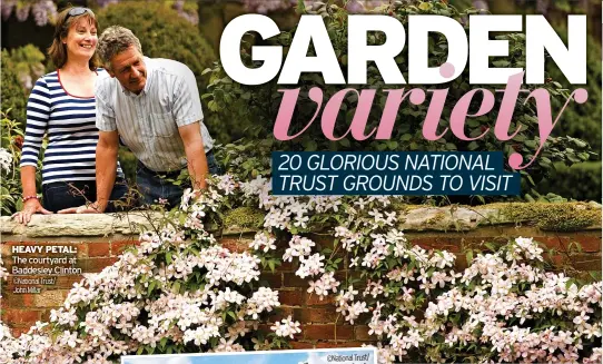  ?? ©National Trust/ John Millar ?? HEAVY PETAL: The courtyard at Baddesley Clinton