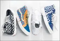  ?? Renata Rashka ?? FOR I TS 50TH ANNIVERSAR­Y, Vans has woven its familiar checkerboa­rd pattern into a limited- edition collection.