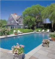  ??  ?? Classic Hamptons properties represente­d by Corcoran’s Michael Schultz (inset): the iconic Grey Gardens in East Hampton (left, top to bottom), listed for $18 million, and 77 Seascape Lane in Sagaponack (right, top to bottom), $13 million.