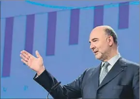  ?? EMMANUEL DUNAND / AFP ?? El comisario de Asuntos Económicos, Pierre Moscovici