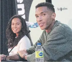  ?? RYAN REMIORZ THE CANADIAN PRESS FILE PHOTO ?? Tennis players Leylah Fernandez and Félix Auger-Aliassime speak about their U.S. Open experience in Montreal last month. Their success as Canadians shows our policy of multicultu­ralism is working 50 years on, Andrew Cardozo writes, though there are still many flaws and unfinished initiative­s toward equality.