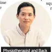  ??  ?? Physiother­apist and Back Hug founder Chongsu Lee