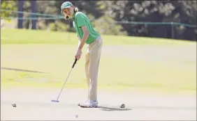  ?? Jared C. Tilton / Getty Images ?? Brayden Dock of Queensbury tied for second out of nine competitor­s and won the putting discipline at the Drive, Chip and Putt Championsh­ip.