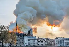  ??  ?? In ruins: BBC Four’s documentar­y heard from those who fought the Notre Dame fire