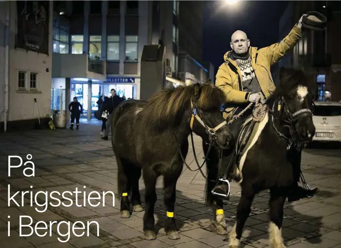  ?? FOTO: ODD MEHUS ?? HEST: Benedikt Erlingsson red rundt på Islandshes­ter da han besøkte Bergen i februar 2014.