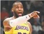  ?? Curtis Compton / TNS ?? The Los Angeles Lakers— now featuring LerBon James (pictured) and Anthony Davis — will play at the Clippers — now featuring Kawhi Leonard and Paul George — in the second half of a nationally televised doublehead­er.