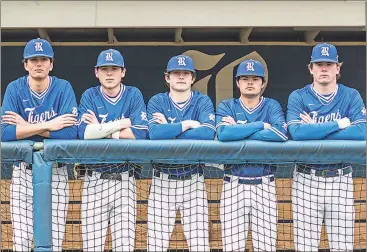  ??  ?? Seniors Ammon Murphy, Andrew Ghormley, Nathan Camp, Gavin Hollis and Ty Jones have a chance to win four region titles in four years, but it’s a bigger prize down the road that Ringgold covets the most. (Photo by Courtney Couey/Ringgold Tiger Shots)