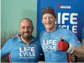  ?? ?? Smart Technologi­es CEO, Joe Aquilina and Alan Curry from LifeCycle Malta Foundation