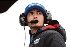  ?? James Gilbert/Getty Images ?? Kyle Larson looks on during practice for the NASCAR Cup Series Würth 400 at Dover Internatio­nal Speedway on Saturday in Dover, Del.