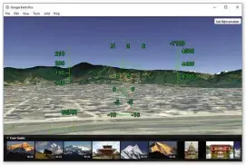  ??  ?? Fly a virtual plane over the Himalayas with Google Earth Pro’s Flight Simulator