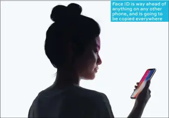  ??  ?? Face ID is way ahead of anything on any other phone, and is going to be copied everywhere