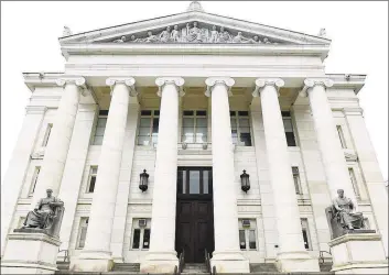  ?? Arnold Gold / Hearst Connecticu­t Media ?? The state Superior Court courthouse in New Haven Friday. Cases are backed up in the state court system because of health safety restrictio­ns prompted by the pandemic.