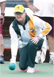  ??  ?? Bill Davies bowls in Saturday pennant at Warragul.