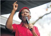  ??  ?? FIGHTING ON: Julius Malema wants to be president of the country – but he can’t do that with 10% of the votes. However, the EFF can be what the ANCYL of 1994 was to the ANC.