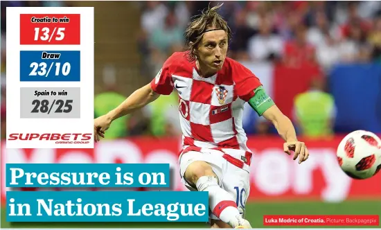  ?? Picture: Backpagepi­x ?? Luka Modric of Croatia.