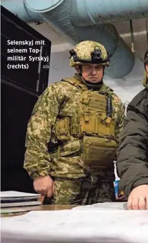  ?? APA ?? Selenskyj mit seinem Topmilitär Syrskyj (rechts)