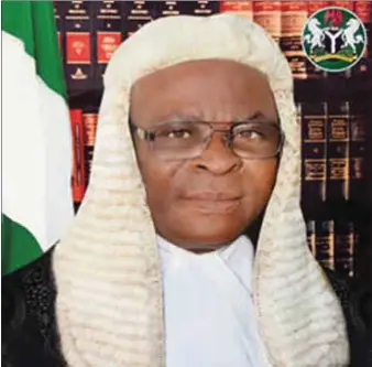  ??  ?? Chief Justice of Nigeria, Hon. Justice Walter Onnoghen