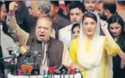  ?? AP FILE ?? Nawaz Sharif (left) and daughter Maryam Nawaz in Lahore.