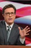  ??  ?? Stephen Colbert was contacted by lawyers after reviving the character he played on The Colbert Report.