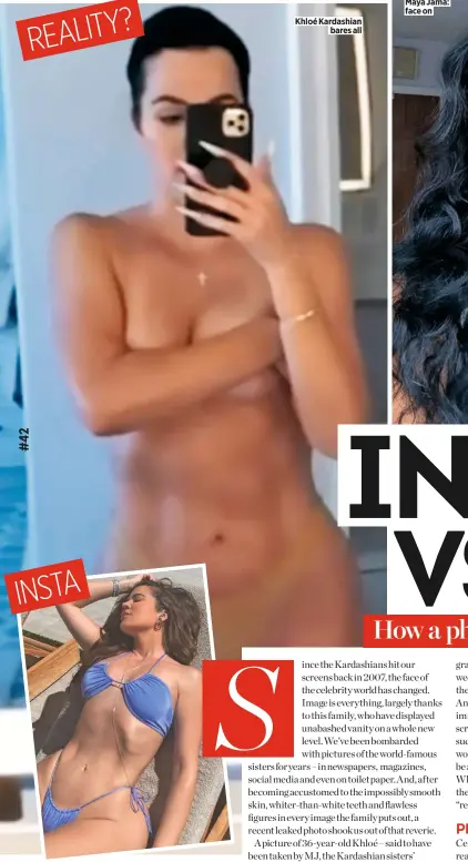  ??  ?? Khloé Kardashian bares all