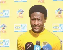  ?? Picture: BackpagePi­x ?? Kaizer Chiefs’ Siphelele Ntshangase at a media briefing this past week.