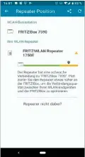  ??  ?? Die App bewertet die Verbindung zwischen Repeater und Router. Hier muss der Repeater näher zur Fritzbox.