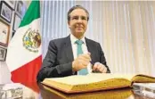  ?? ALEXANDRA MENDOZA U-T ?? El embajador de México en Estados Unidos, Esteban Moctezuma en entrevista en San Diego.