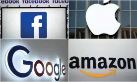  ??  ?? The US justice department has announced a wide-ranging antitrust review of ‘marketlead­ing online platforms’. Photograph: Loïc Venance/AFP/Getty Images