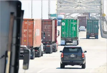  ?? Wally Skalij Los Angeles Times ?? A PROVISION in a House bill would exempt truck drivers who cross California boundaries from the state’s strict meal and rest rules.